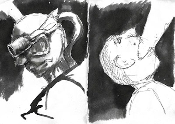 Strahlen aus dem Kopf